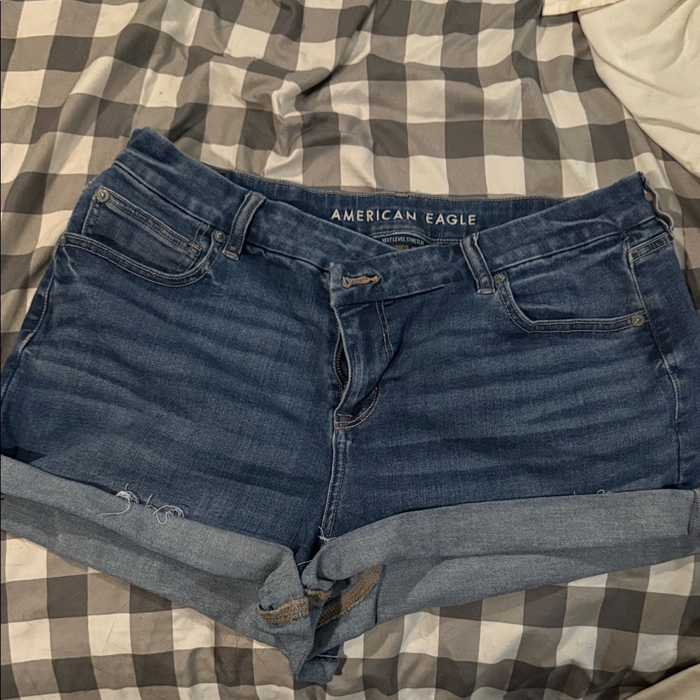 American Eagle Outfitters Women's Dark Blue Jean Shorts